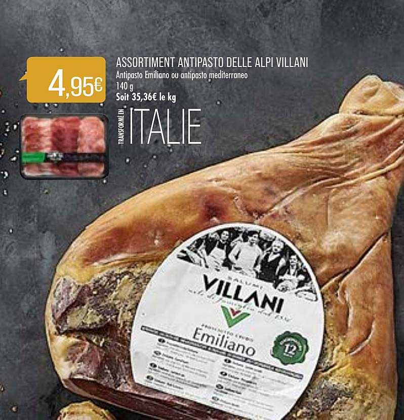 assortiment antipasto delle alopi villani