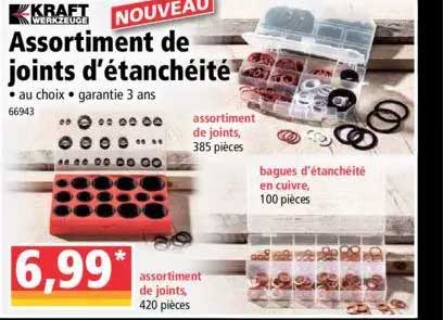 assortiment de joints d'étanchéité kraft werkzeuge