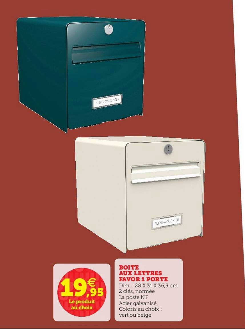 boite aux lettres favor 1 porte