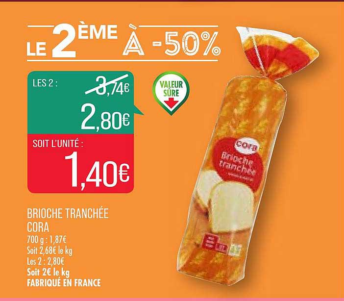 Brioche Tranchée Cora