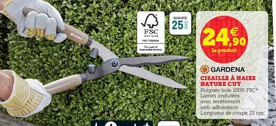 cisaille à haies nature cut gardena