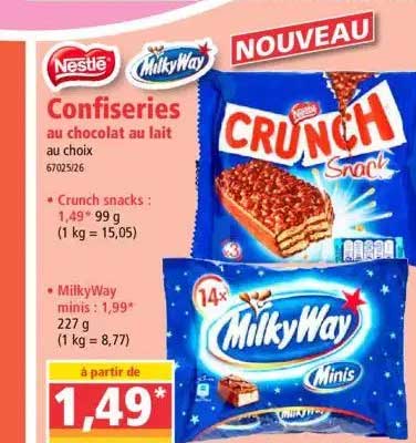 confiseries nestlé, milky way