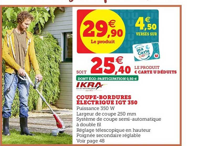 coupe bordures électrique igt 350 ikra
