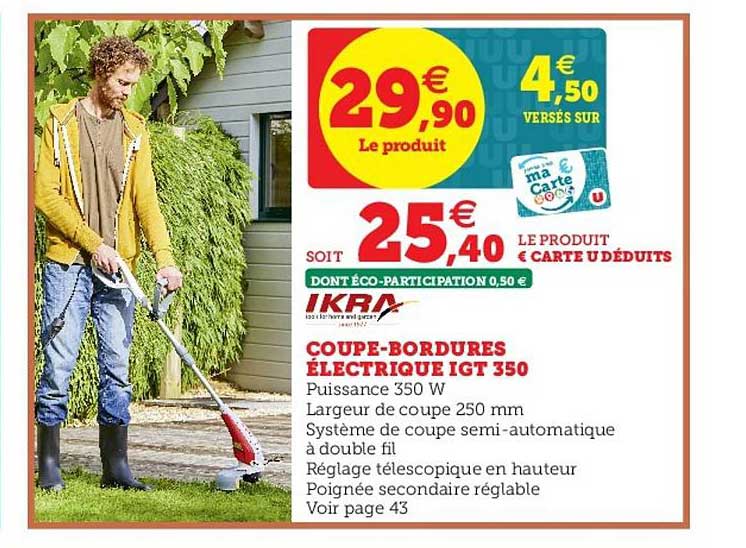 coupe bordures électrique igt 350 ikra