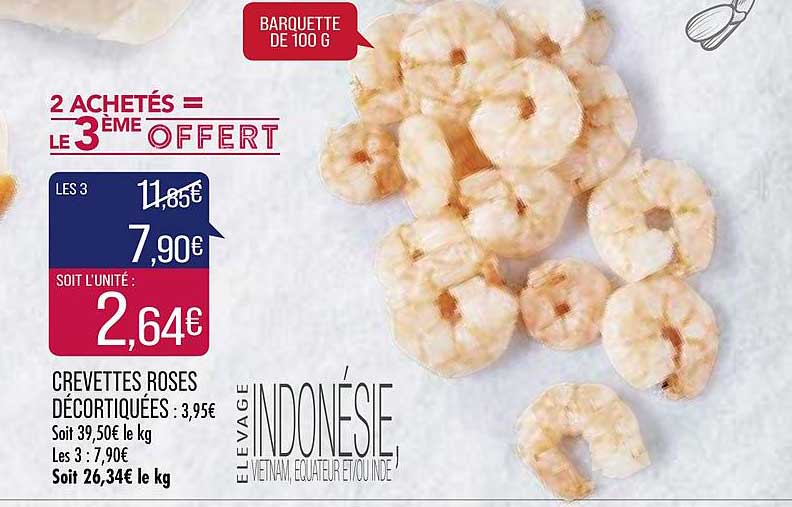 Crevettes Roses Décortiquées