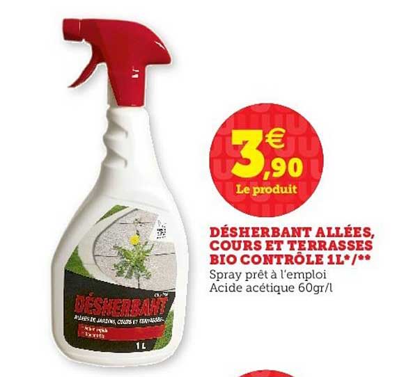 désherbant allées cours et terrasses bio contrôle