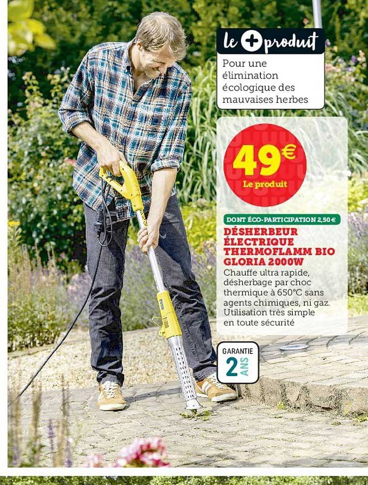 désherbeur électrique thermoflamm bio gloria 2000w