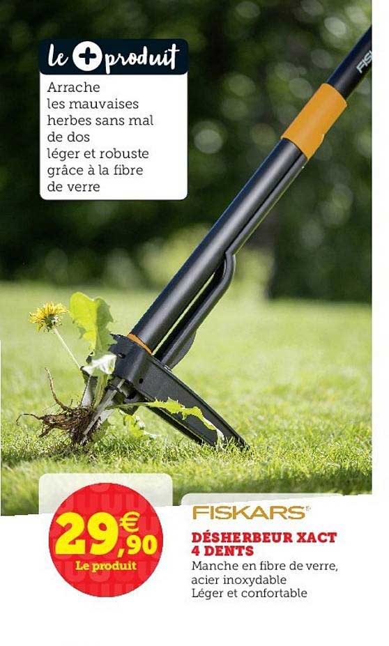 désherbeur xact 4 dents fiskars