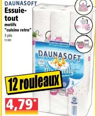 essuie-tout motifs "cuisine retro" daunasoft