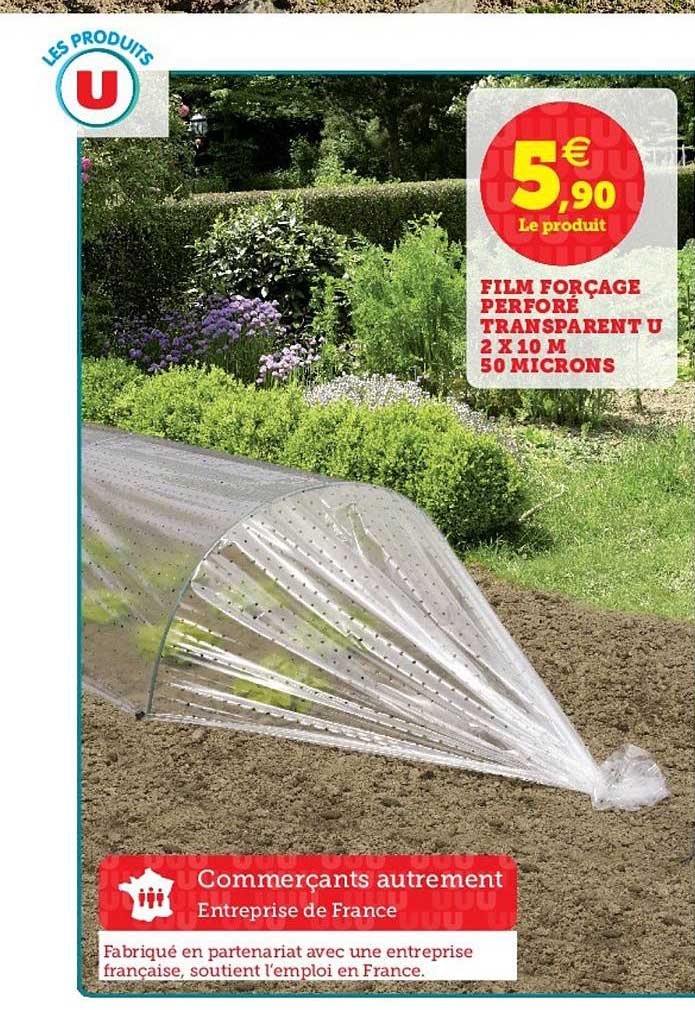 film forçage perforé transparent u