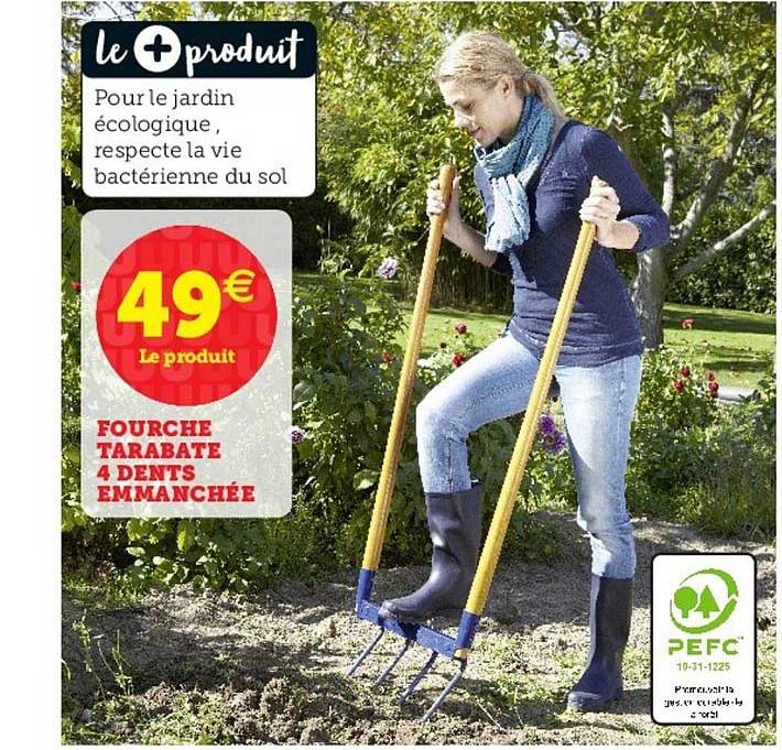 fourche tarabate 4 dents emmanchée