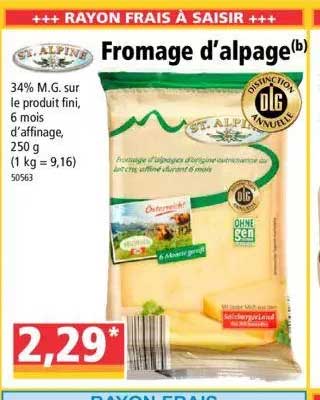 fromage d'alpage st. alpine