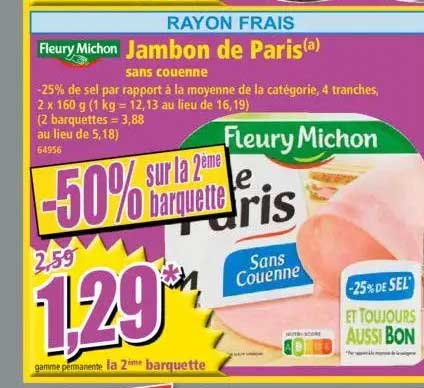 jambon de paris fleury michon