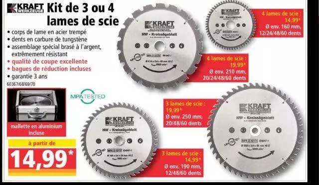 kit de 3 ou 4 lames de scie kraft werkzeuge