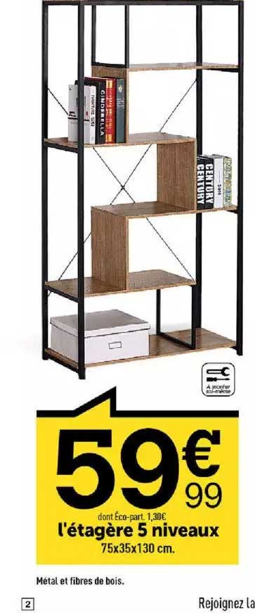 l'étagère 5 niveaux