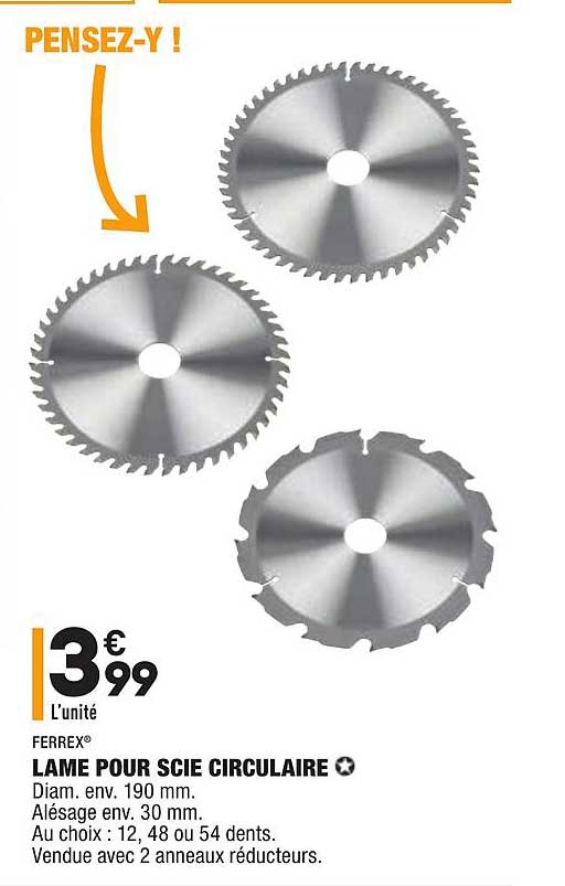 Lame Pour Scie Circulaire Ferrex