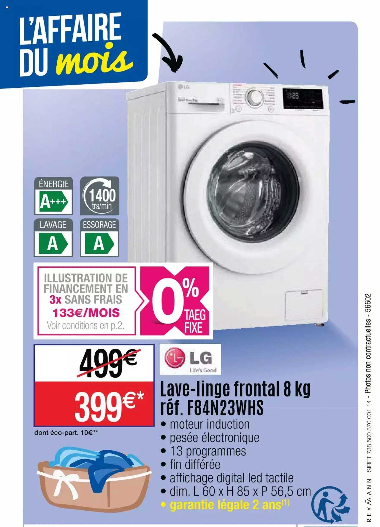 lave-linge frontal 8 kg lg