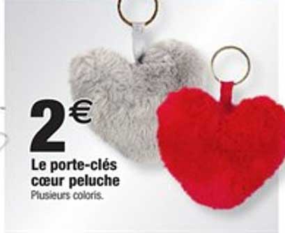 Le Porte-clés Cœur Peluche