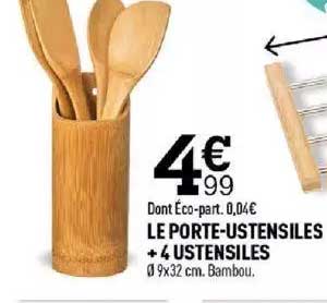 le porte-ustensiles + 4 ustensiles