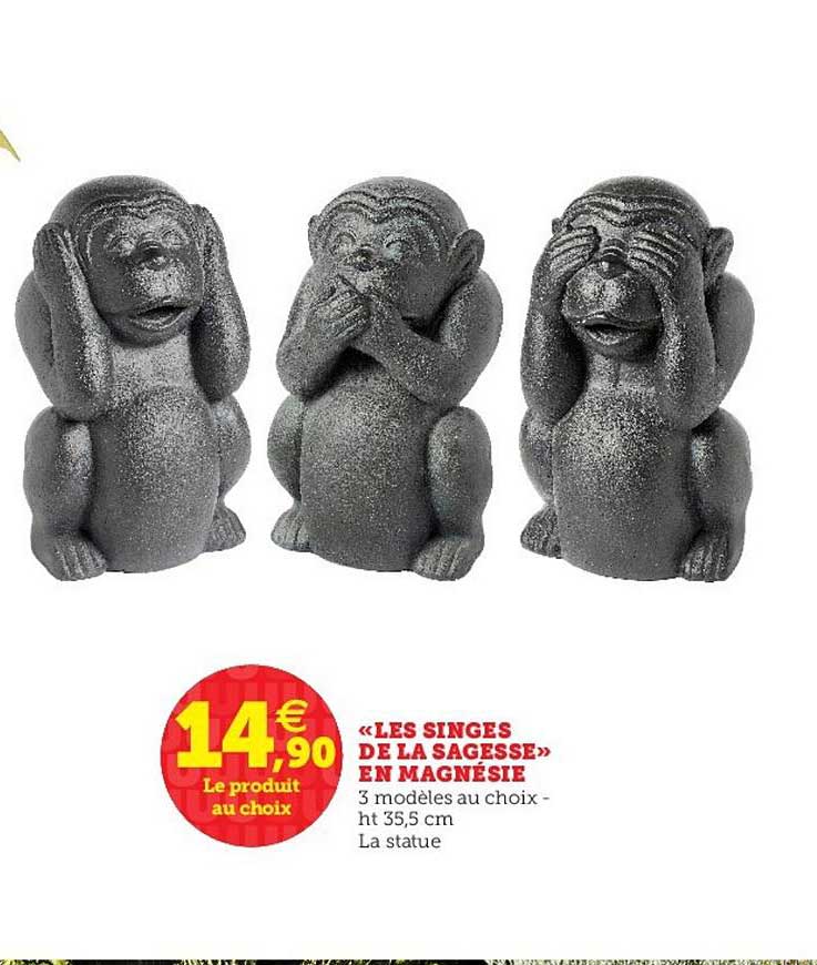 les singes de la sagesse en magnésie