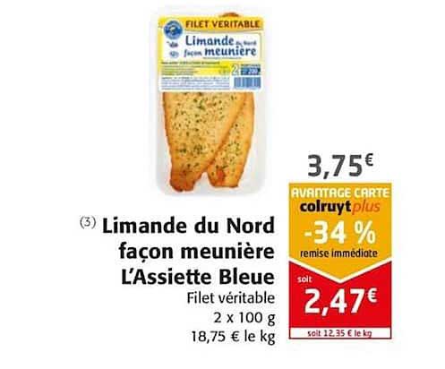 limande du nord façon meunière l'assiette bleue
