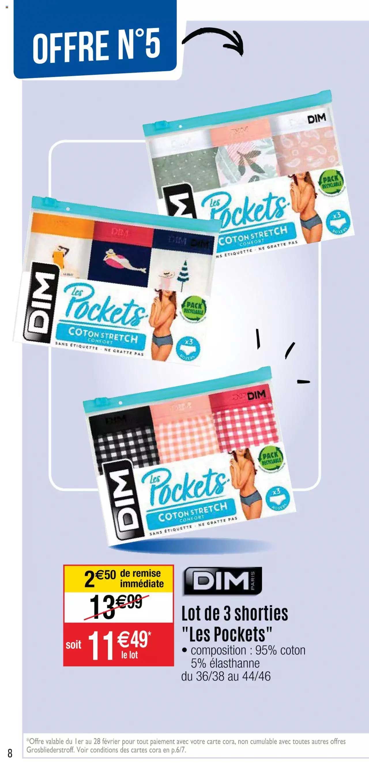 Lot De 3 Chorties "les Pockets" Dim