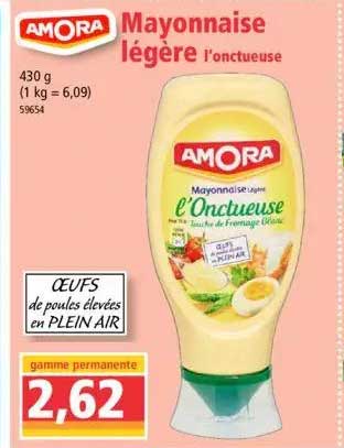 mayonnaise légère l'onctueuse amora