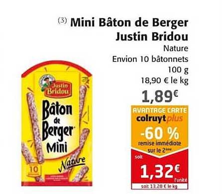 mini bâton de berger justin bridou