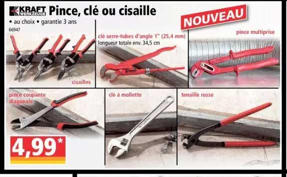 pince, clé ou cisaille kraft werkzeuge