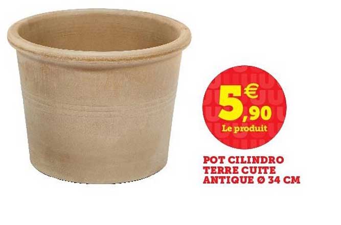 pot cilindro terre cuite antique