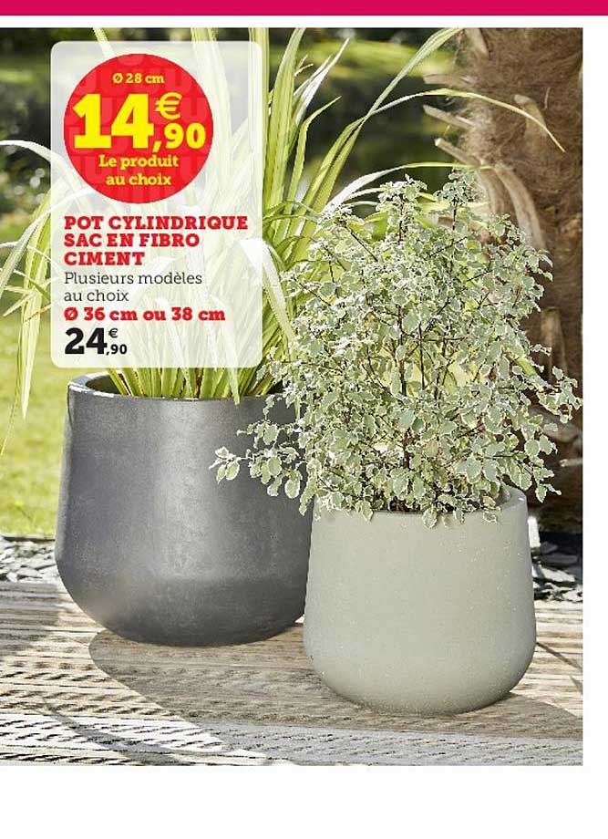 Pot Cylindrique Sac En Fibro Ciment