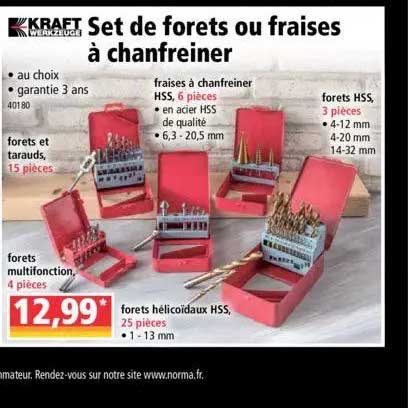 Set De Forets Ou Fraises à Chanfreiner Kraft Werkzeuge