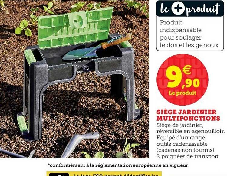 Siège Jardinier Multifonctions
