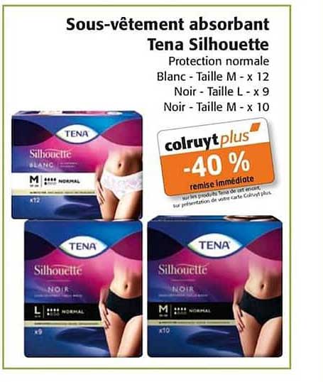 sous vêtement absorbant tena silhouette