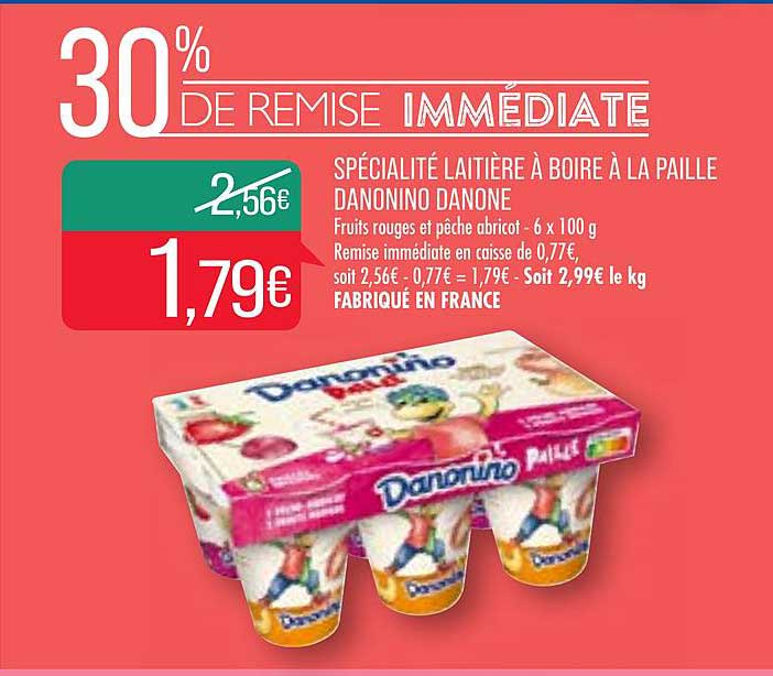 Spécialité Laitière à Boire à La Paille Danonino Danone