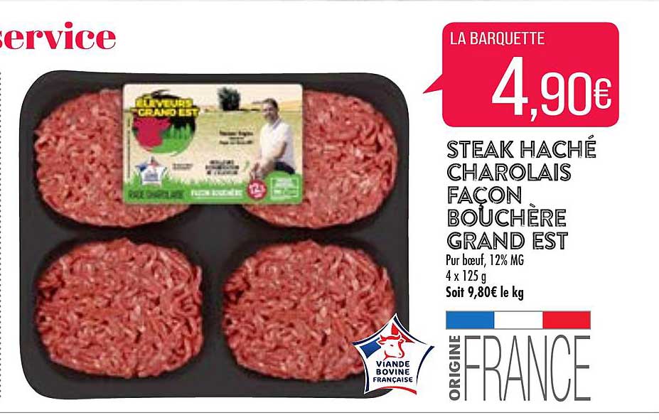 steak haché charolais façon bouchère grand est
