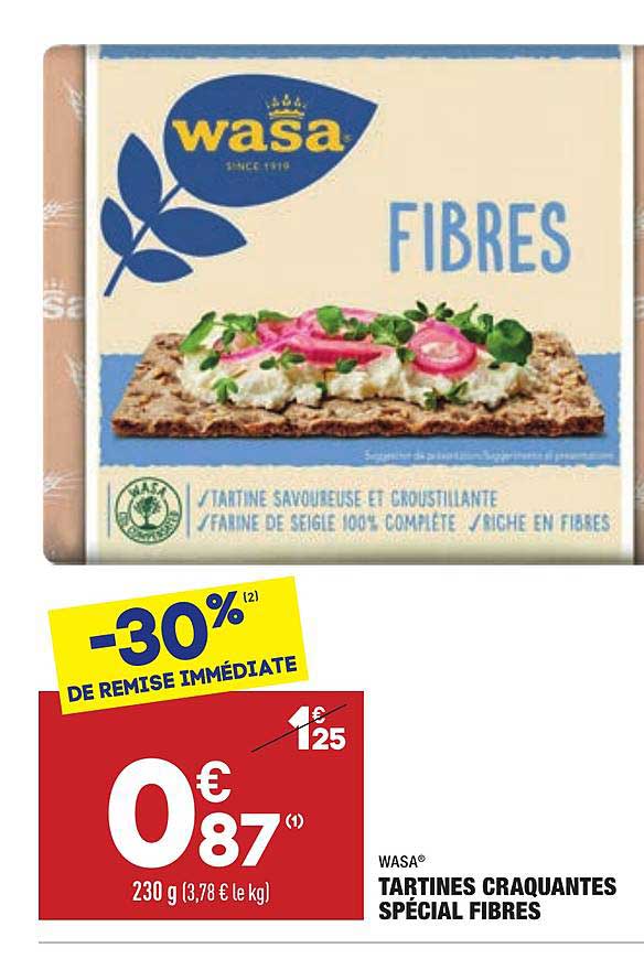 Tartines Craquantes Spécial Fibres Wasa