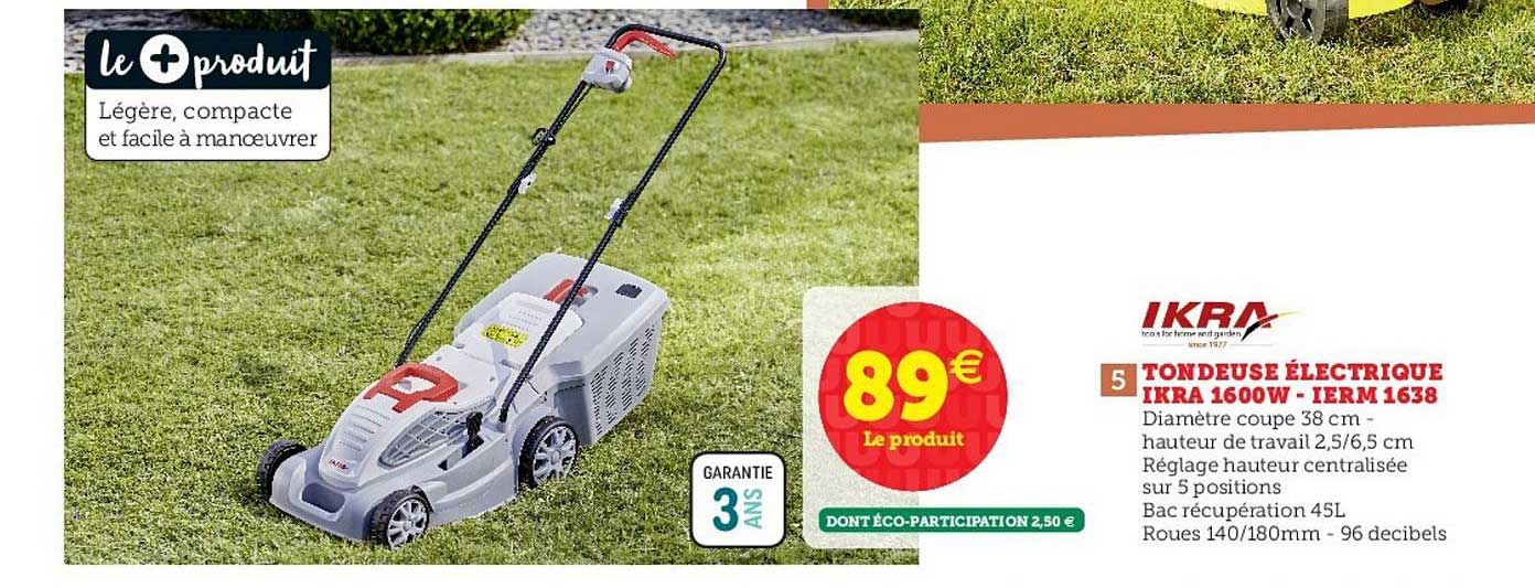 tondeuse électrique ikra 1600w ierm 1638