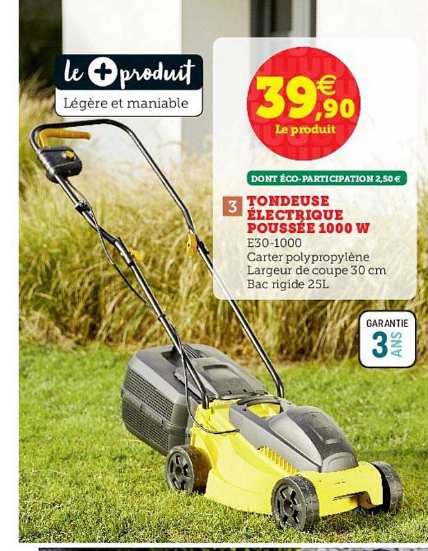 tondeuse électrique poussée 1000 w