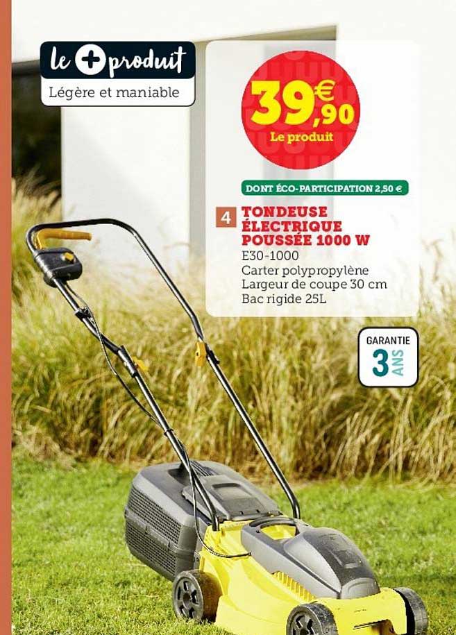 tondeuse électrique poussée 1000w