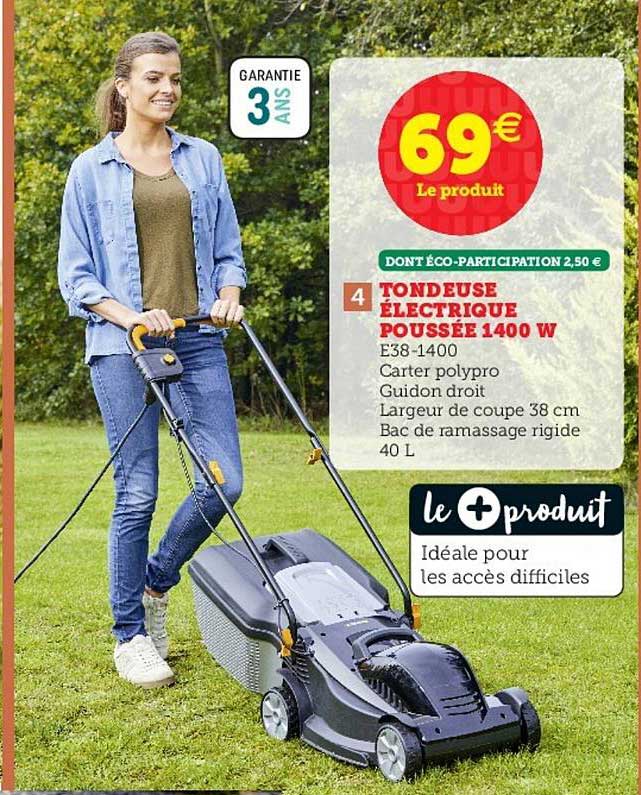 tondeuse électrique poussée 1400 w