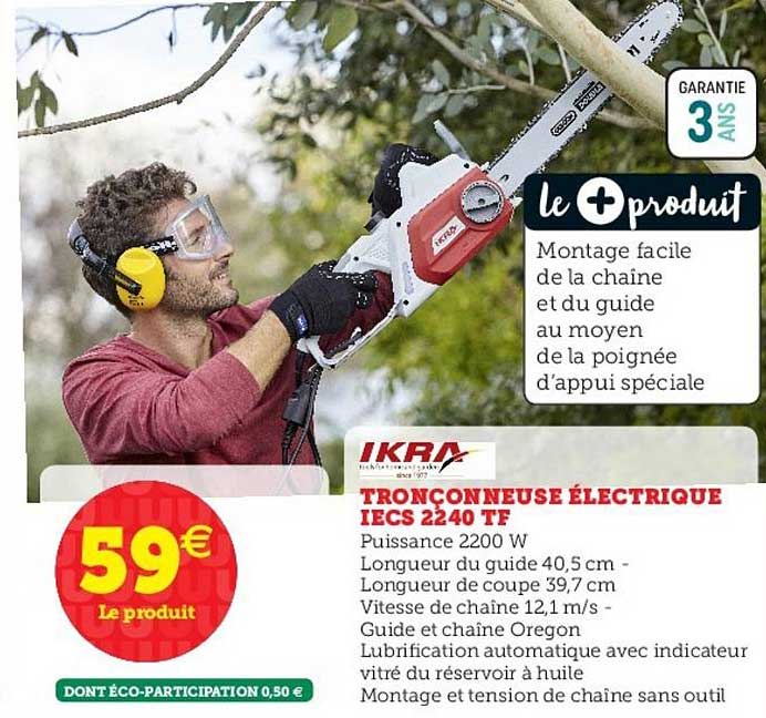 tronçonneuse électrique iecs 2240tf ikra