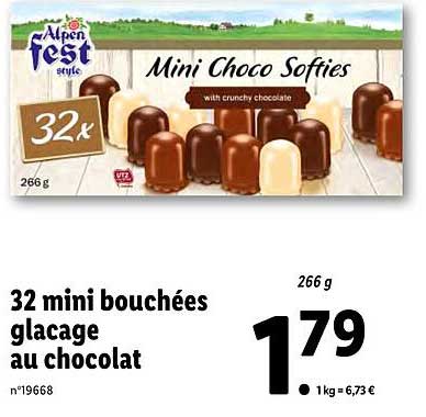 32 mini bouchées glaçage au chocolat alpen fest style