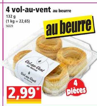 4 vol-au-vent au beurre