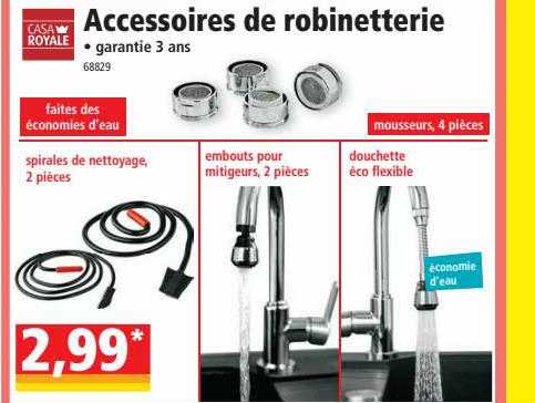 accessoires de robinetterie casa royale