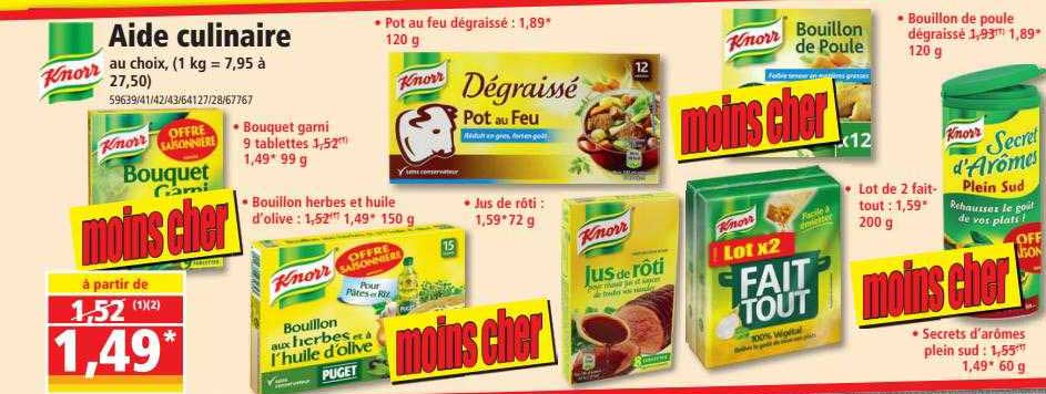 aide culinaire knorr
