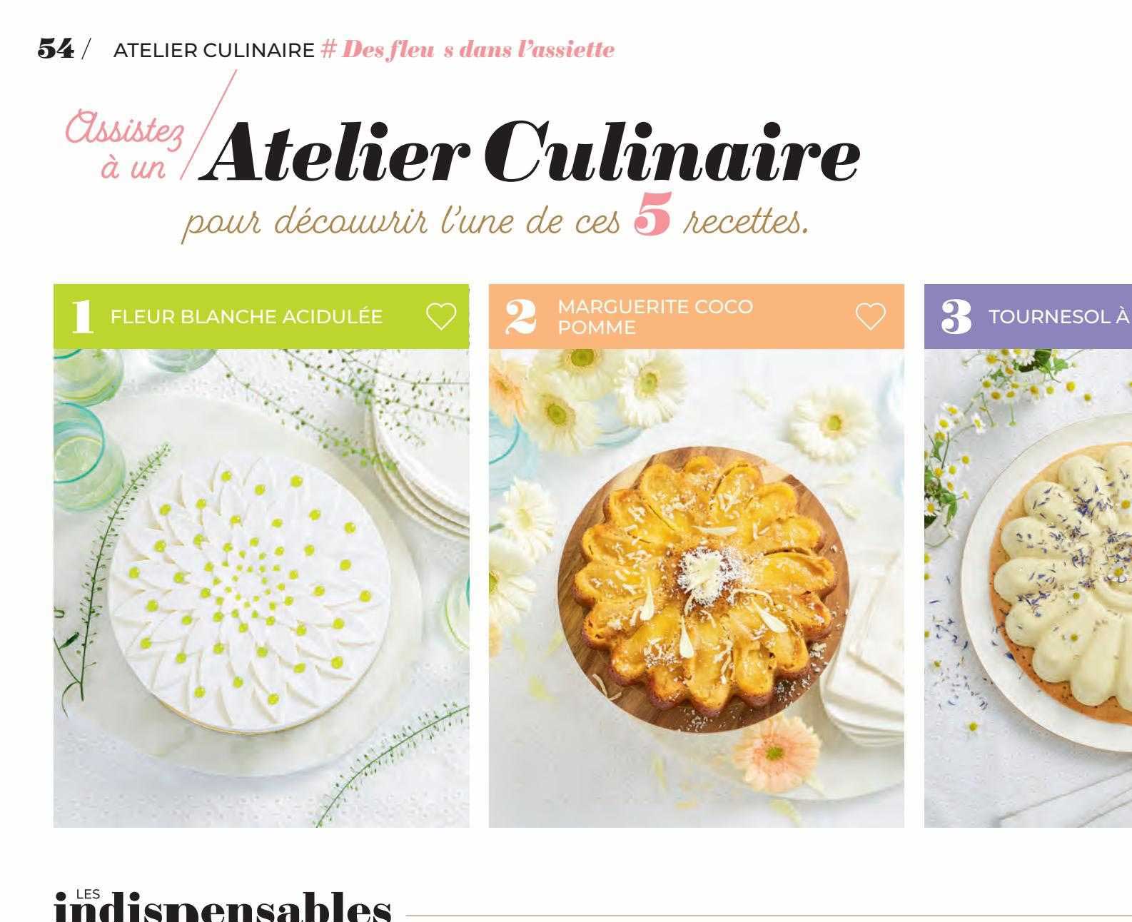 atelier culinaire pour découvrir l'une de ces 5 recettes