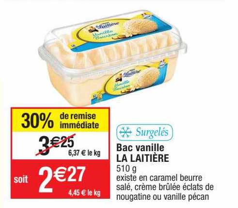 Bac Vanille La Laitière