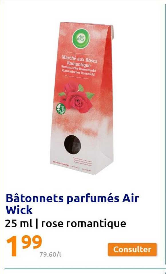 bâtonnets parfumés air wick