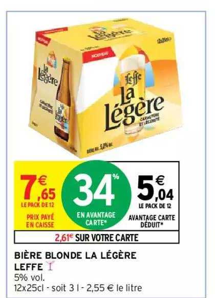Bière Blonde La Légère Leffe